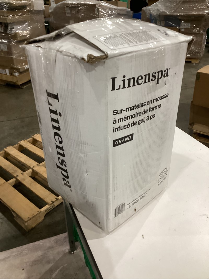 Condition photo showing Good Condition for linenspa memory foam mattress topper - 3 inch gel infused memory foam - plush feel - cooling and pressure relieving - certipur certified - dorm room essentials - queen size