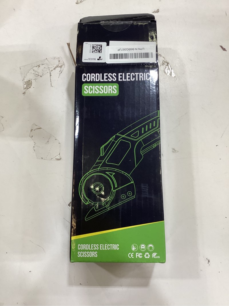 Condition photo showing Good Condition for Cordless Electric Scissors: 4V Rechargeable Rotary Cardboard Cutter, 3000mAh Battery, with LED Light, 2 Blades, Box Cutter for Fabric Carpet Carton Plastic Leather Cloth