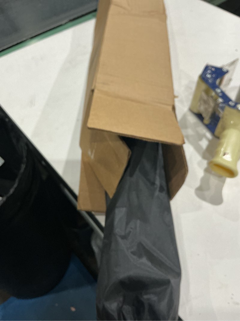 Condition photo showing As Is for adjustable x banner stand 24"x63" to 30"x72" 1 pack ,reinforced one piece top bar, portable aluminum x frame display with carry bag for trade shows & events (stand only)