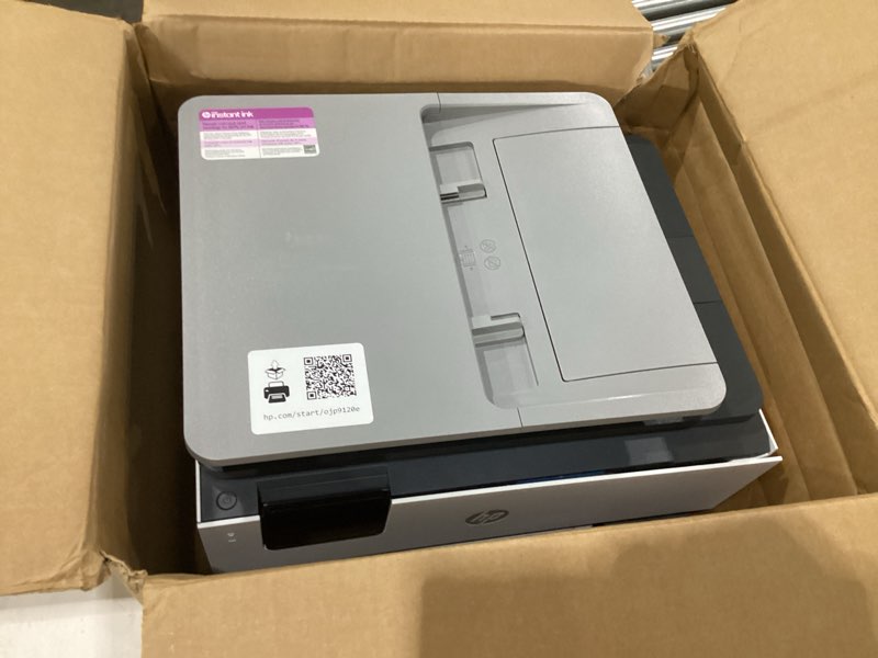 Condition photo showing As Is for hp officejet pro 9125e wireless all-in-one color inkjet printer, print, scan, copy, fax, adf, duplex printing best-for-office, 3 month instant ink trial included, ai-enabled (403x0a)