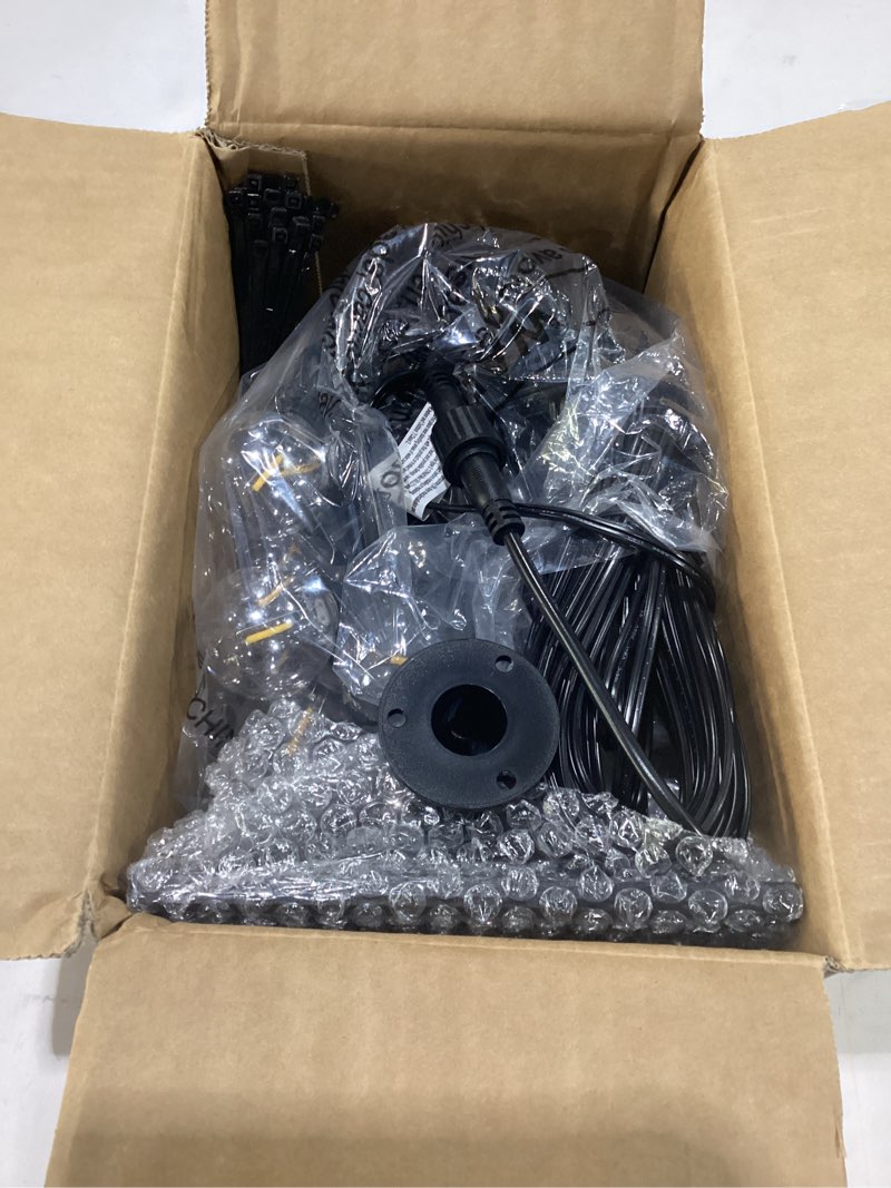 Condition photo showing New/Like New for brightown 58ft solar string lights outdoor with remote cable ties hooks, 26 led shatterproof bulbs, 3 light modes, dimmer & timer, commercial grade patio lights for yard balcony pergola party decor 58ft g40