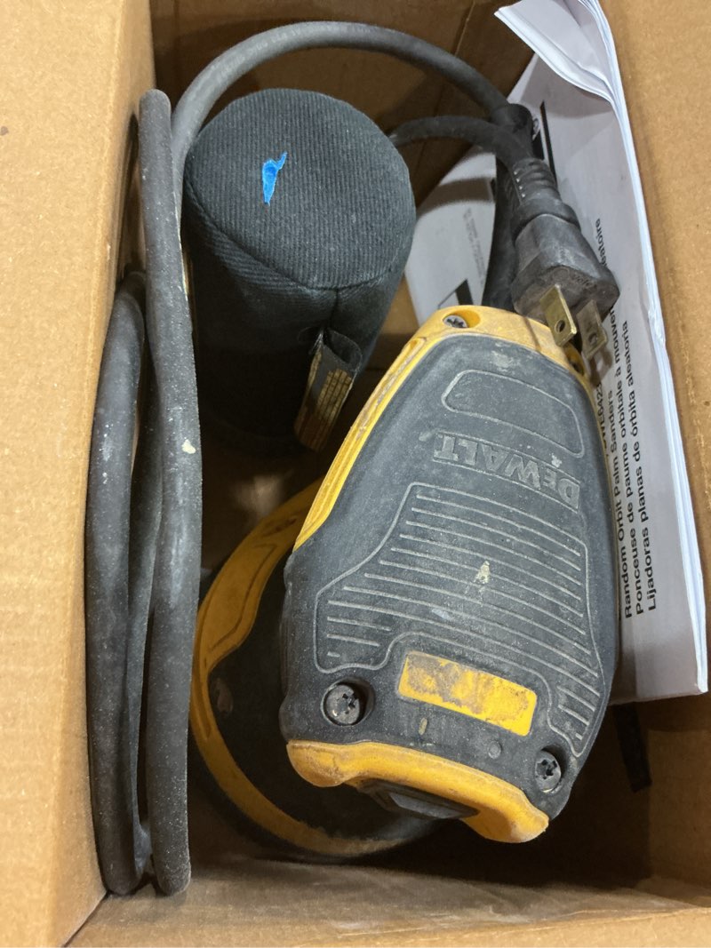 Condition photo showing As Is for dewalt random orbit sander, variable speed, 5-inch (dwe6423)
