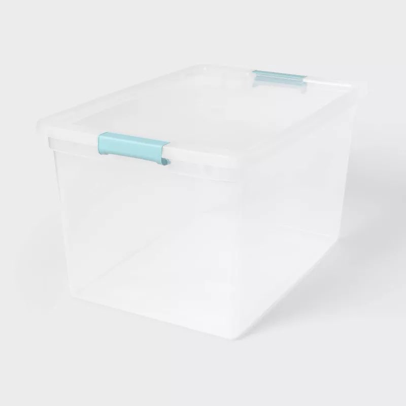 66qt Clear Storage Bin, Clear, No Lids - Brightroom™, 5 Count 