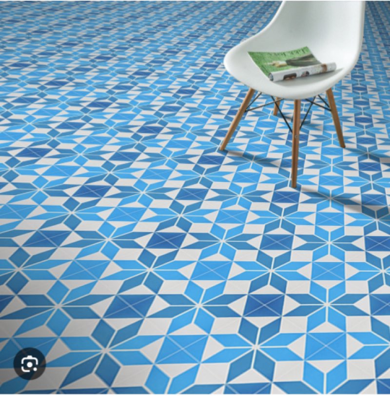 Assila 8\" x 8\" Cement Patterned Wall & Floor Tile