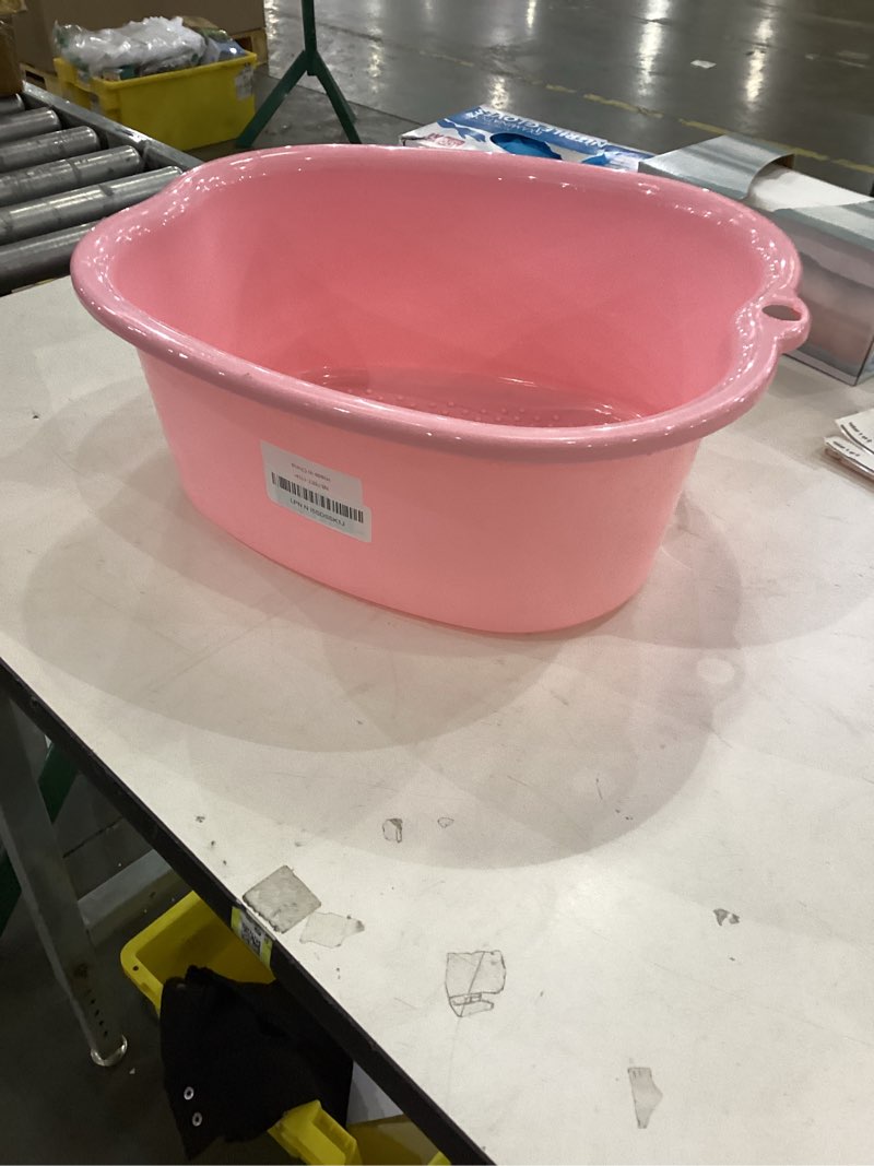 Condition photo showing New/Like New for Foot Soaking Tub Large Size Foot Basin Sturdy Soaking Feet Bucket Massager Tub Exfoliation Callus Pedicure Foot Spa Bath Bucket for Women and Men (Pink)