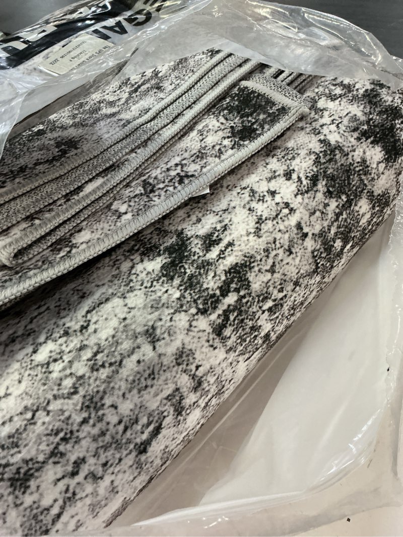 Condition photo showing Good Condition for dmoyest area rug living room rugs - 9x12 large soft indoor neutral modern abstract low pile washable rug carpet for bedroom dining room farmhouse home office - grey grey 9' x 12' (rectangular)
