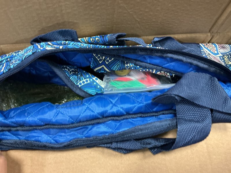 Condition photo showing Good Condition for american mahjong tile set with blue printed carrying bag, 166 premium tiles, 4 all-in-one color racks/pushers, mah jongg sets, mahjong game set for travel, christmas, birthday gifts blue?blue tiles?