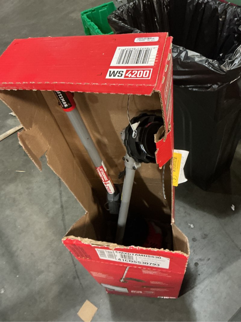 Condition photo showing As Is for craftsman ws4200 30-cc 4-cycle 17-in straight shaft attachment capable gas string trimmer