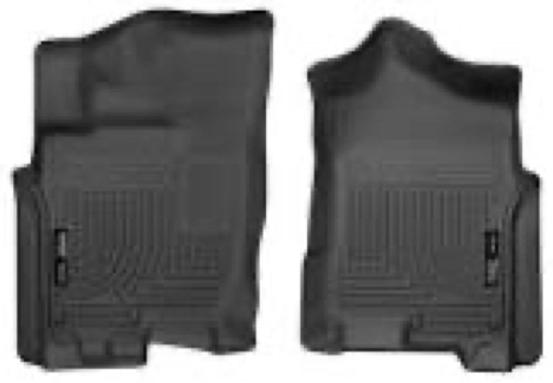 husky liners classic style floor mats | fits 1994-2001 dodge ram 1500 (98-01 crew, quad & reg cab) & 1994-2002 dodge ram 2500, 3500 (all cab sizes) | front row, 2-pc black - 30711