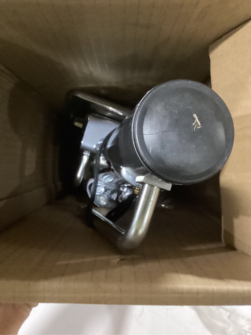 Condition photo showing Good Condition for 8" spoke wheel trailer jack, 10" vertical movement, 1500 lbs, for rv, boat, trailer and more, silver