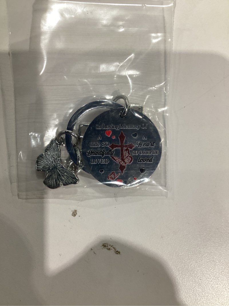 Condition photo showing New/Like New for Memorial Gifts Sympathy Keychain of Bereavement - Keychains Gift for Loss of Loved One Daughter Sister Mom Dad Son Grandma Grieving Friend, Remembrance Keyring of Those We Love Don't Go Away Christmas
