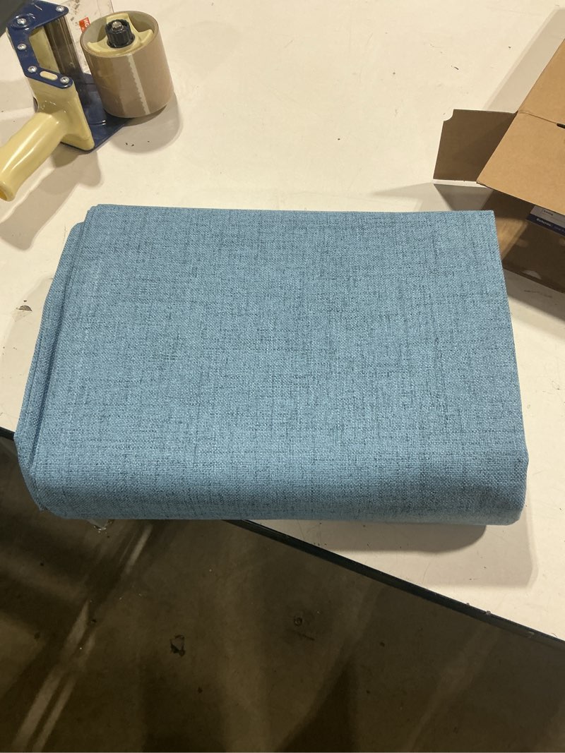 Condition photo showing Good Condition for miulee 2 panels blackout curtains polyester texture opaque curtains for bedroom 100% blackout thermal insulated dusty blue curtains 90 inches long for living room dusty blue 52"w x 90"l (pack of 2)