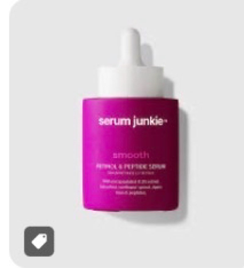 serum junkie SMOOTH Retinol and Peptide Serum with Encapsulated Retinol, Bakuchiol, Matrixyl 3000, M