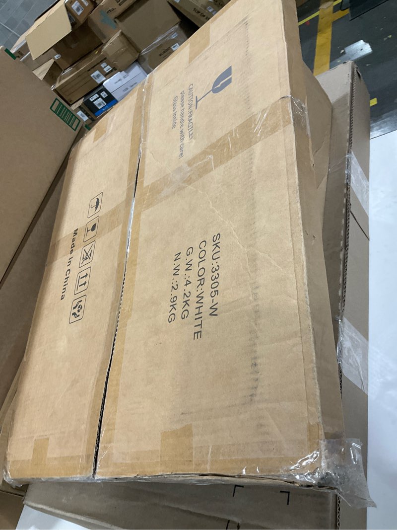 Condition photo showing Good Condition for fennio vanity mirror with lights?20"x23" lighted makeup mirror, large makeup mirror with lights, touch sensor with dimmable 3 modes? square white white 20"l x 22"w