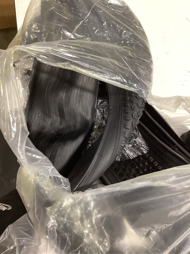 Condition photo showing As Is for calpalmy (2-set) 18"/20"/24"/26" mountain bike tire and tube kit, folding mtb tires and inner tubes with schrader valve, all-in-one replacement set for commuter & recreational bikes 24x1.95 folding tire