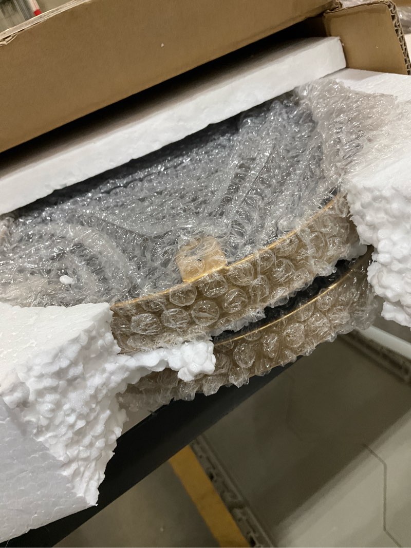 Condition photo showing Good Condition for long skinny mirror for wall,gold narrow oval mirror for entryway bath,metal frame with gold decor mirrors,7.9x 44 2-pack gold-2pack 44 inches length x 7.9 inches width