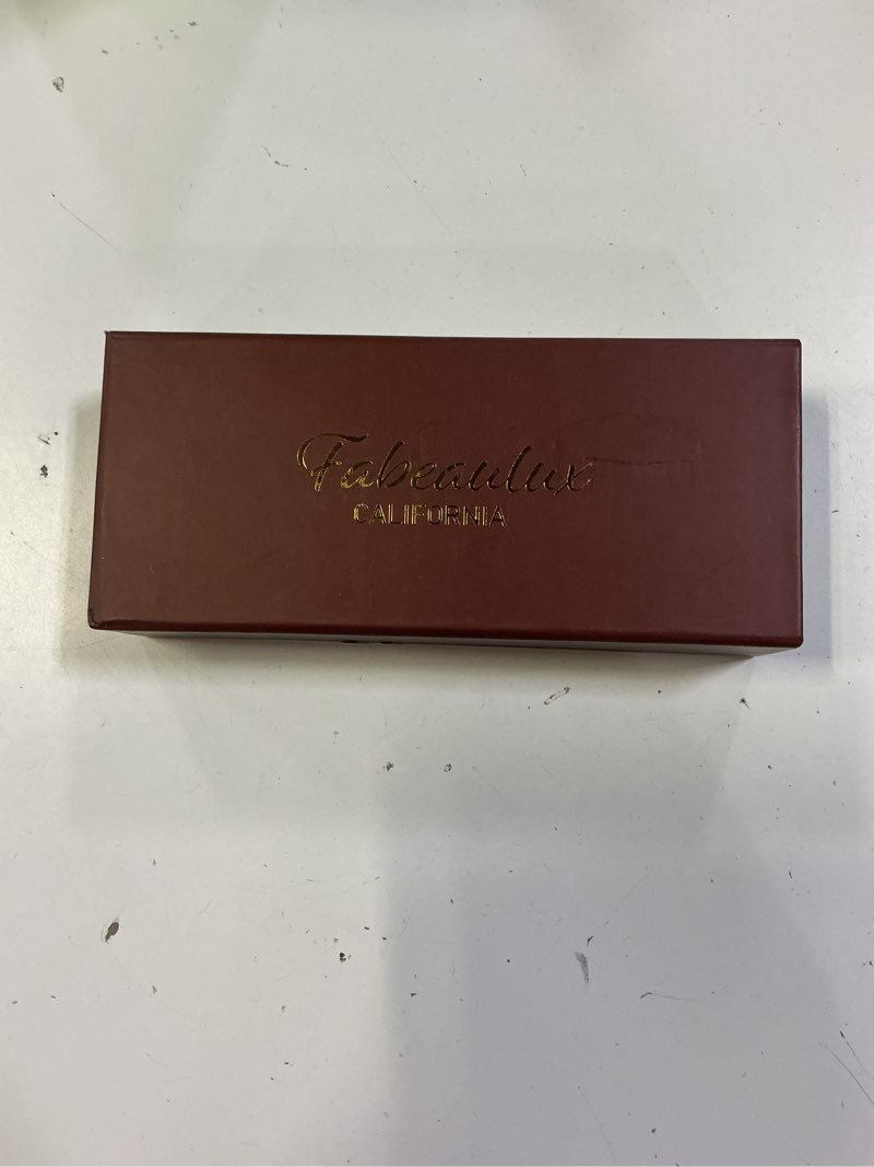 Condition photo showing New/Like New for Premium Clear Round Blue Light Blocking Glasses with Wood Temple, Clip-On Compatible Frame, Unisex Design Gold Amber Orange Night Blue Blocker