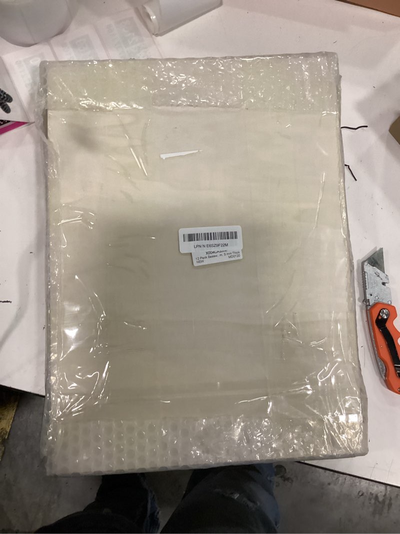 Condition photo showing New/Like New for modooris 12 pcs basswood sheets for crafts, 12 x 16 x 1/8 inch plywood sheets 3mm thick unfinished wood board for diy crafts, laser cutting, wood burning, pyrography, architectural models, drawing