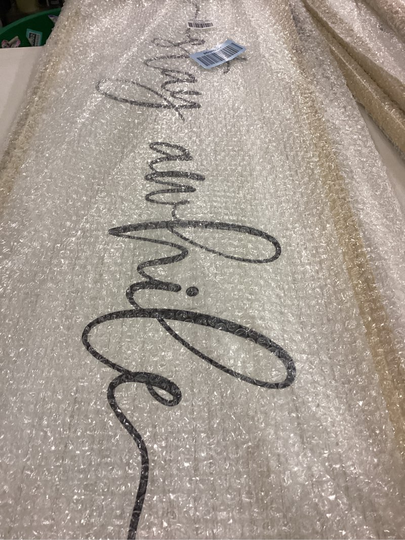 LuZhiQiang Living Room Wall Decor Stay Awhile Sign 40"×15" Lets Stay Family Home for Entryway Black 