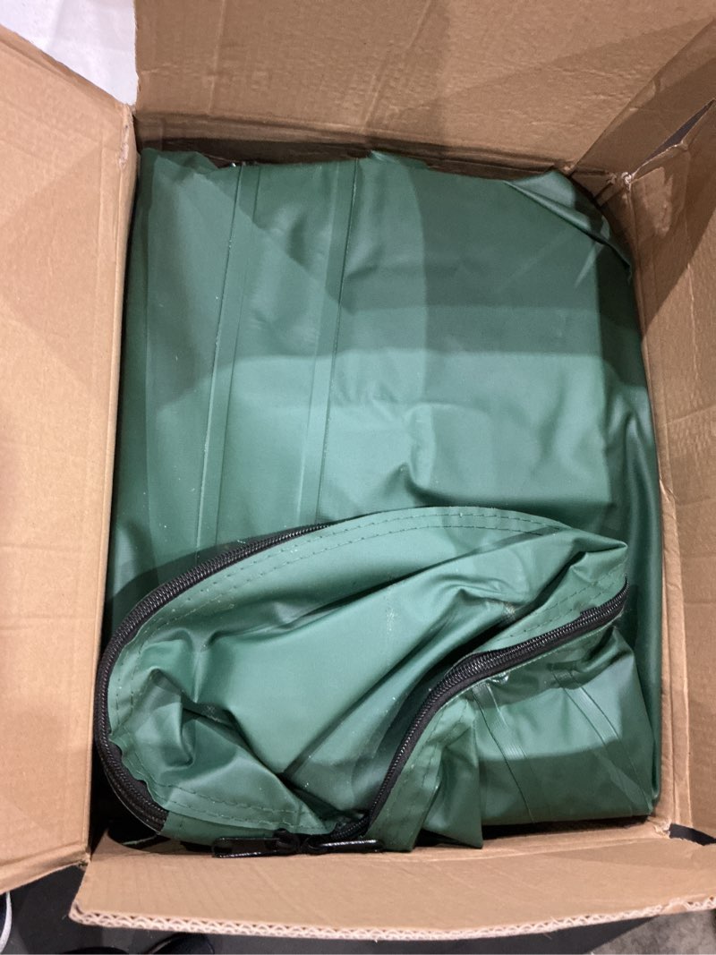 Condition photo showing Good Condition for collapsible rain barrel water storage containers-53 gallon portable rainwater collect system water tank to collect rainwater from gutter downspout water catcher with spigots,filter?overflow kits green 53 gallons