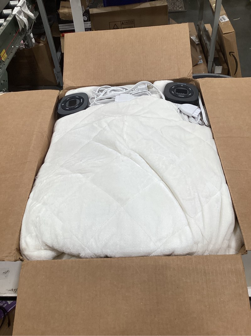 Condition photo showing Good Condition for Bedsure Electric Blanket Queen Size - Dual Control Heated Weighted Blanket Queen with 10 Heat Settings, Fast Heating with 10 Time Settings (84x90 inches, Ivory) 19 - Ivory Queen