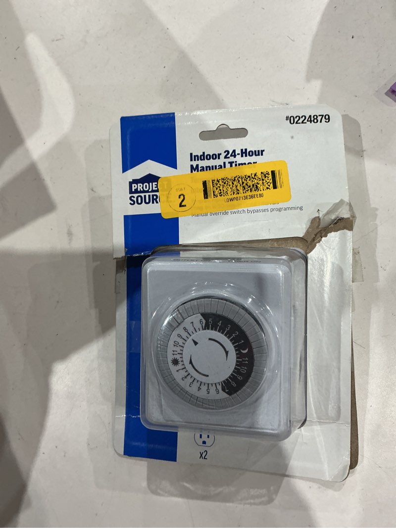 Condition photo showing As Is for (used)project source 2-outlet plug-in countdown lighting timer