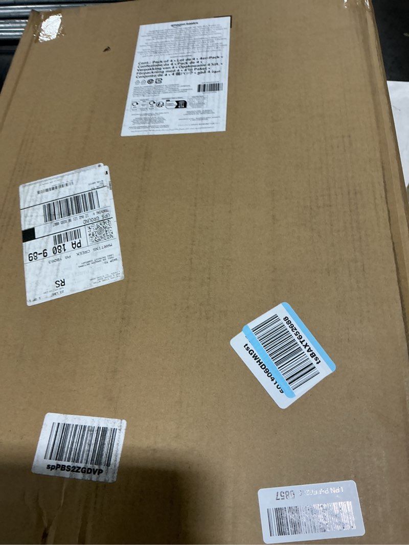 Condition photo showing Good Condition for Amazon Basics 4-Piece Hardside Luggage Set with Multidirectional Spinner Wheels, 22" Carry-On, 28" Checked Suitcase, 15" Tote Bag and 10" Travel Case, Navy Blue Navy Blue 4-Piece Luggage Set