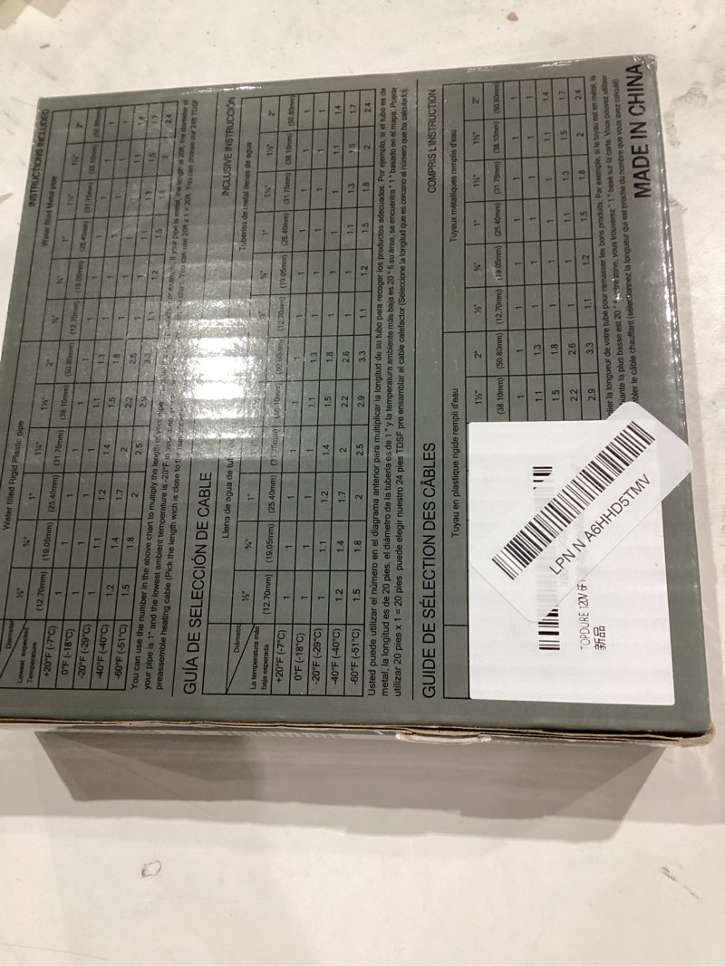 Condition photo showing Good Condition for Self-Regulating Pre-assembled Water Pipe Heat Cable for Pipe Freeze Protection, Energy-Saving Pipe Heating Cable Keeps Water Flowing at -40°F 120V 6FT 5W/FT 6-feet