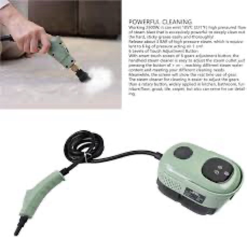 high pressure steam cleaner powerful 2500w handheld steam cleaner for home and car cleaning green