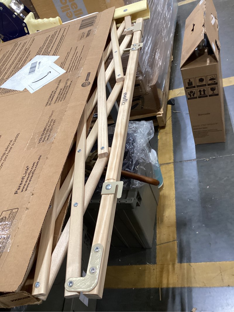 Condition photo showing As Is for Evenflo Expansion Walk-Thru Room Divider Baby Gate (Natural Wood)