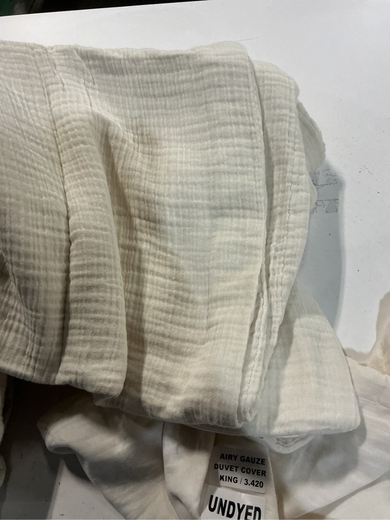 Condition photo showing Good Condition for organic airy gauze duvet cover undyed  king
