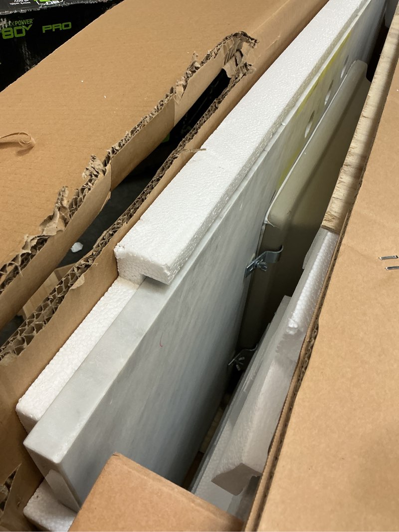 Condition photo showing Good Condition for allen + roth natural carrara marble 49-in x 22-in white natural marble undermount single sink 3-hole bathroom vanity top