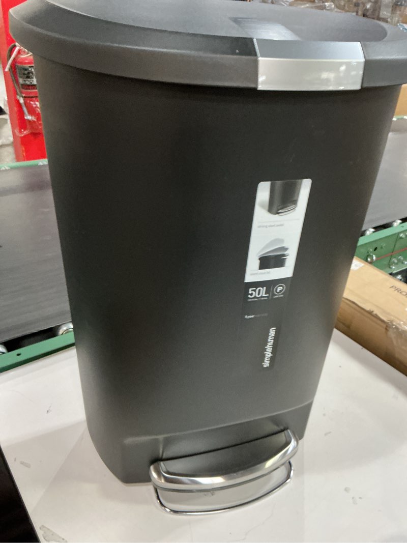 Condition photo showing Good Condition for simplehuman 13 Gallon Plastic Step On Trash Can  Semi-Round Kitchen Garbage Can  Multiple Colors