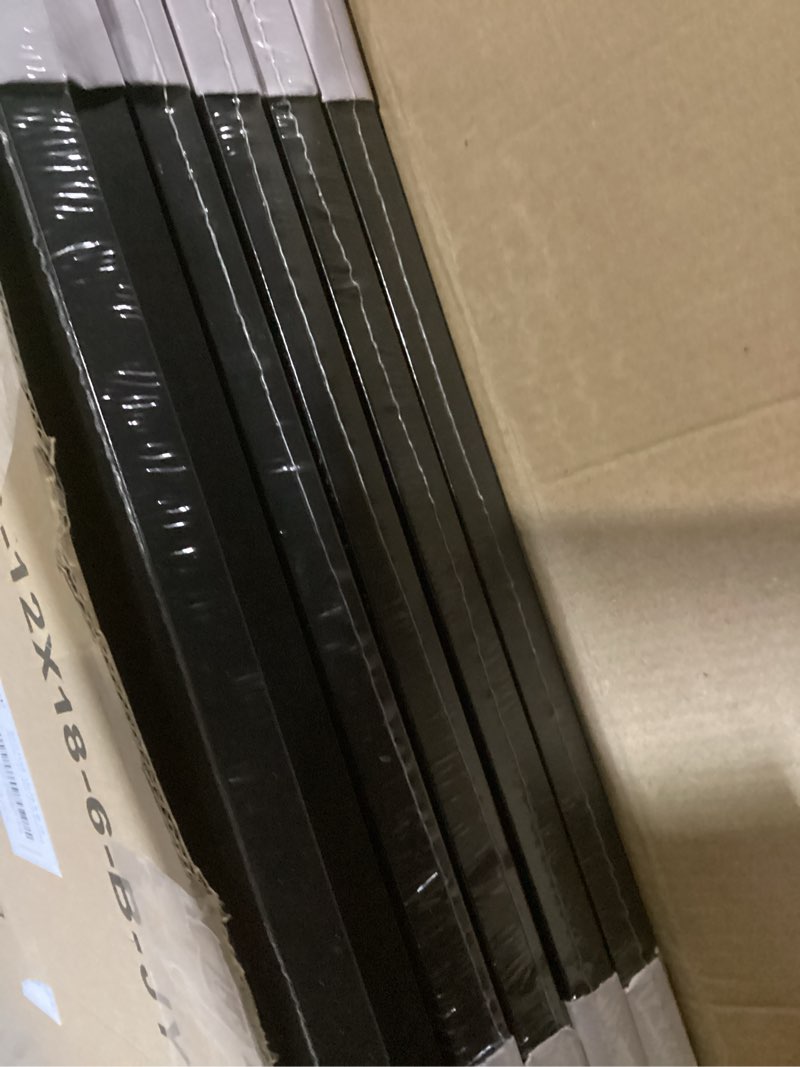 Condition photo showing New/Like New for seseat 12x18 picture frame black set of 6, display pictures 12x18 without mat for wall mounting, wall gallery poster frames black 12x18