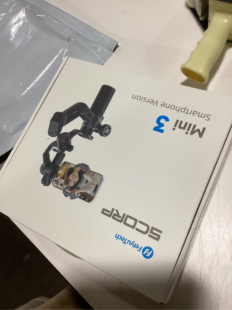Condition photo showing New/Like New for feiyutech scorp mini 3 gimbal stabilizer for smartphone, built-in ai tracking module & cooling fan, 2kg payload 3-axis phone gimbal with integrated grip design, gimbal stabilizer for iphone & android