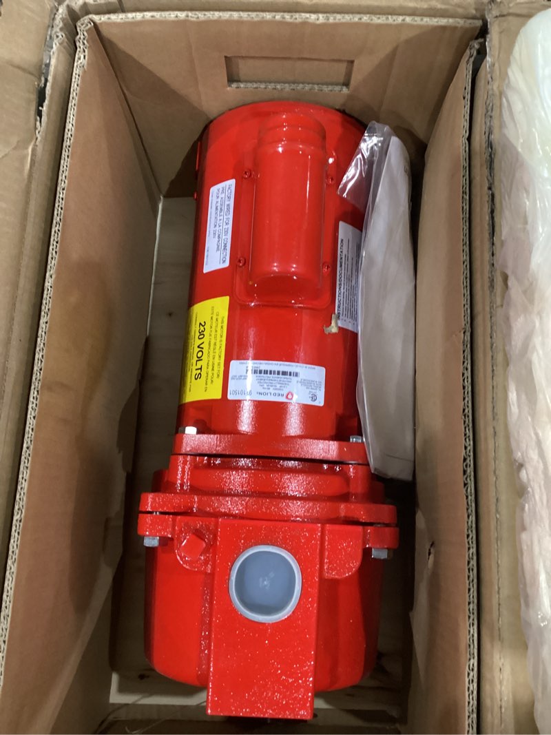 Condition photo showing New/Like New for red lion rl-sprk150 115/230 volt, 1.5 hp, 71 gpm cast iron sprinkler/irrigation pump with thermoplastic impeller, red, 97101501 1.5 hp, thermoplastic impeller, 115/230 volt sprinkler pump