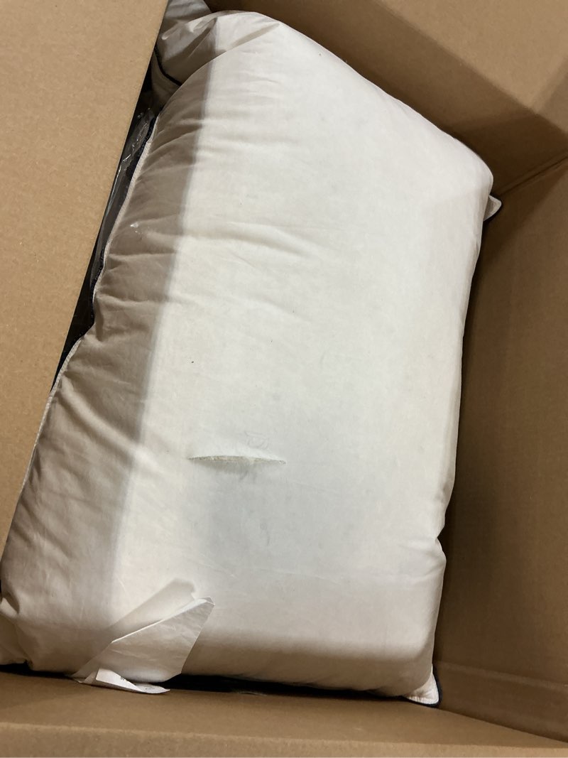 Condition photo showing As Is for Pacific Coast Bed Pillow, Luxury Hotel Goose Feather and Down Pillow for Sleeping with 100% Cotton Shell, Medium Supportive, Standard Size Standard (Pack of 1)