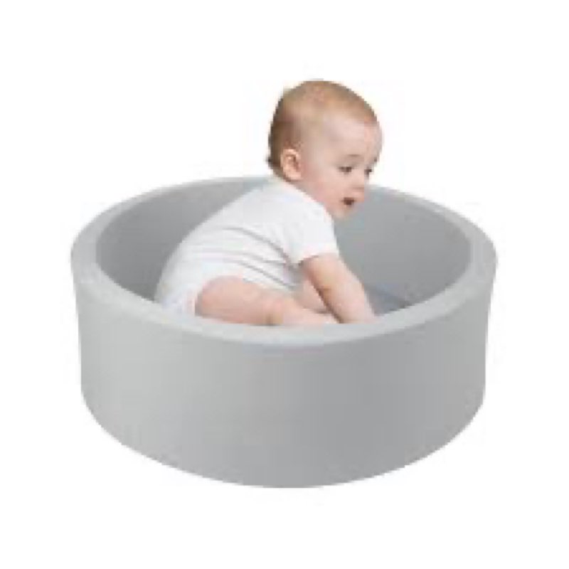 trendbox small memory foam ball pit, 27-inch round indoor ball pit (no balls) for toddlers and children - 27 inch (light gray)