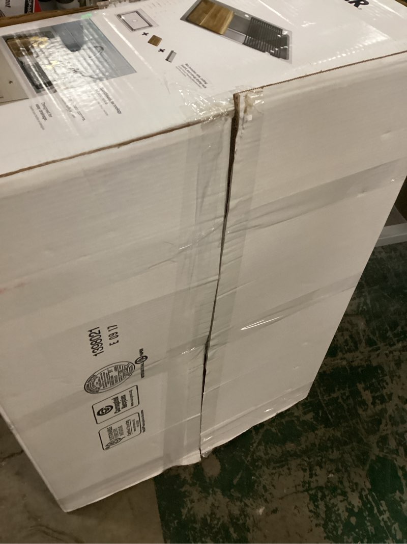 Condition photo showing As Is for KY Kohler Task 33" Undermount Single Basin Stainless Steel Kitchen Sink with Basket Strainer, Colander, and Cutting Board N/A Alternate Image Alternate Image Alternate Image Alternate Image Alternate Image Alternate Image Alternate Image Alternate Image Alternate Image Alternate Image Alternate Image Kohler Task 33" Undermount Single Basin Stainless Steel Kitchen Sink with Basket Strainer, Colander, and Cutting Board