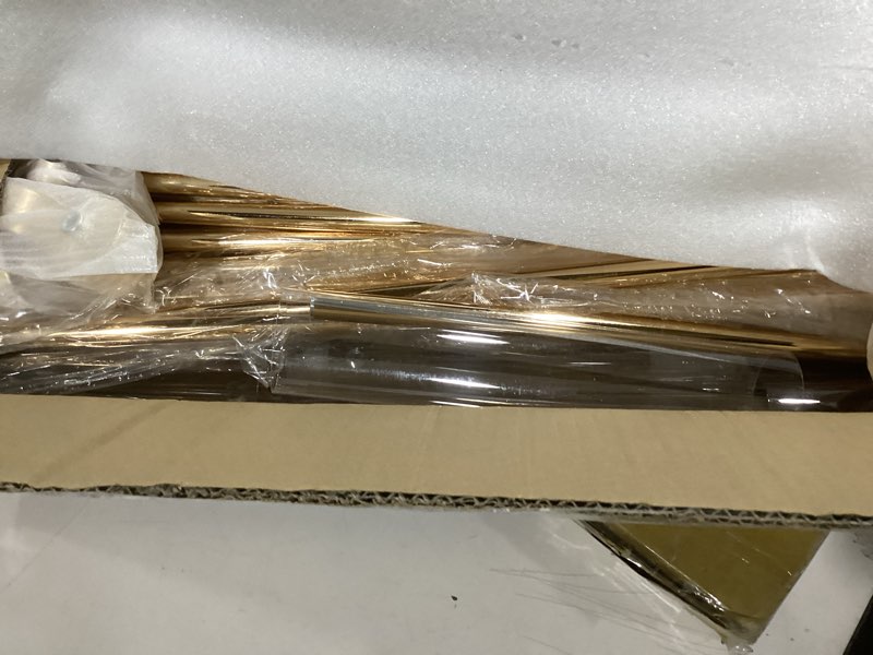Condition photo showing Good Condition for Tessco for you 5 Arm Candelabra Centerpieces for Tables 42.5'' Tall Floor Candle Holder Metal Candlestick Stand with Acrylic Lampshade for Wedding Holiday Birthday Party Decor(Gold,4 Set) Gold 4