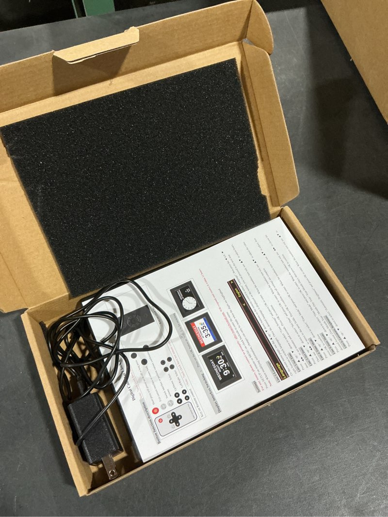 Condition photo showing Good Condition for 7‘’ Digital Alarm Clock for Elderly Large Display for Seniors Electric Clocks with Date Day of Week 12 Alarms 4 Colors Desk Wall Calendar Clocks for Memory Loss Alzheimers Dementia Auto DST/Dimmer Black 7''