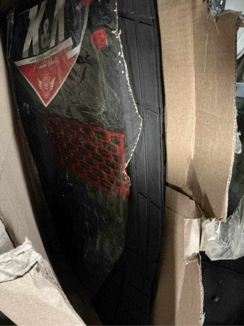 Condition photo showing As Is for K&K Auto Accessories 3D Car Floor Mat 8 Lb Thick Heavy Duty Durable Universal Sapphire Red Deep Dish for Cars SUVs Minivan Truck