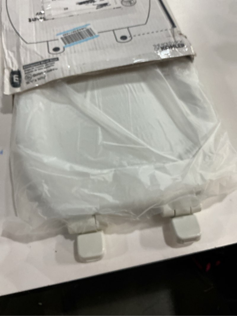 Condition photo showing Good Condition for KOHLER Stonewood Quiet-Close, Elongated Toilet Seat Soft Close, Durable Wood, Easy Installation, Universal Fit, Home Essentials, White Finish, K-20466-0 White Elongated Double-Hinge