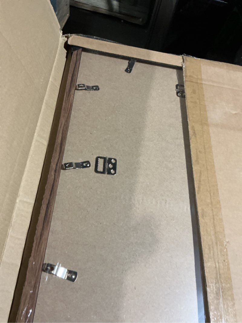 Condition photo showing Good Condition for Rustic Walnut 17x21 Frame - Single Frame, 17 x 21 Poster Frame for Artwork, Puzzles, Photos and Movie Posters Picture Frames 17" x 21"