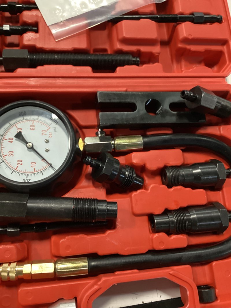 Condition photo showing Good Condition for 17pc diesel engine compression tester kit, diesel compression tester cylinder pressure gauge for diesel cars and trucks(red)