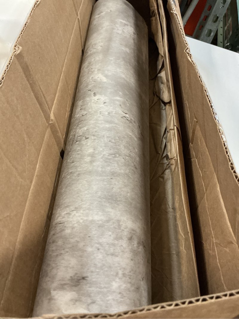 Condition photo showing As Is for 3yecao 24"×591" extra big thicker concrete wallpaper peel and stick light grey concrete cement conta