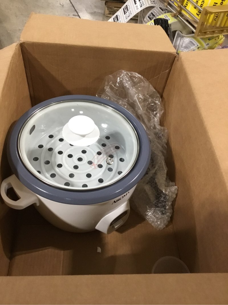Condition photo showing As Is for AROMA® 20-Cup (Cooked) One-Touch Rice Cooker and Food Steamer with Auto-Warm | 10 cups uncooked, 20 cups cooked (ARC-390NGP)