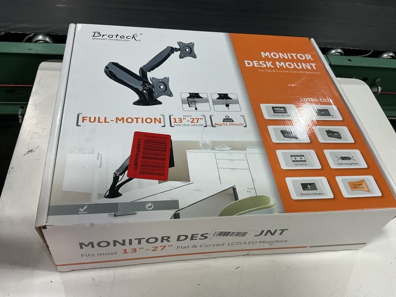 Condition photo showing New/Like New for mount-it mi-1762 counterbalance dual lcd/led with interchangeable clamp