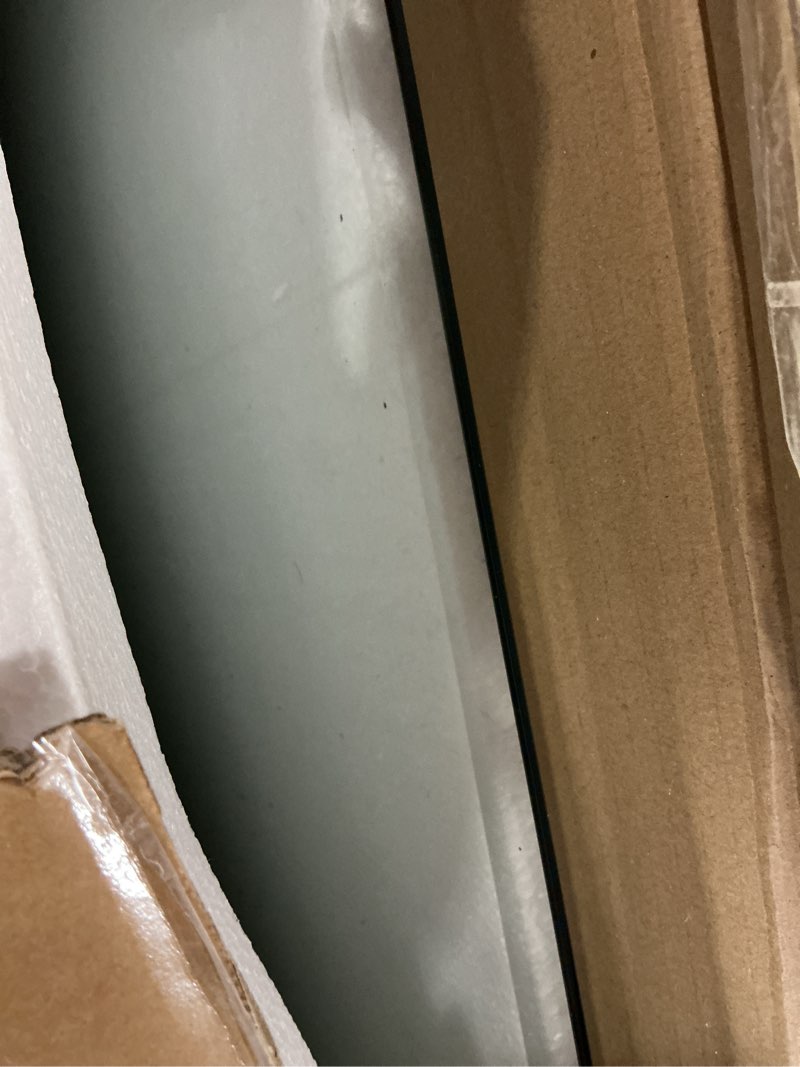 Condition photo showing New/Like New for [tempered glass] 36“ x 36” beveled edge glass chair mat with polished edge clear office chair mat, glides smoothly, suitable for carpet or hardwood floors 36“x36”