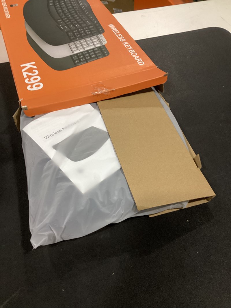 Condition photo showing New/Like New for Ergonomic Wireless Keyboard with Wrist Rest, Wave Keys, Comfortable Natural Typing, 2.4GHz Ergo Wireless USB Computer Keyboard for Large Hands, Windows, Mac, Laptop, PC